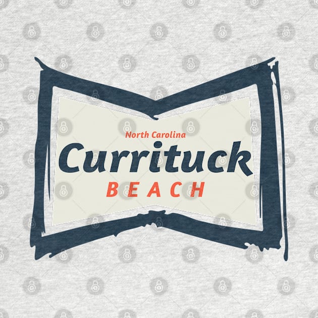 Currituck Beach, NC Summertime Vacationing Bowtie Sign by Contentarama